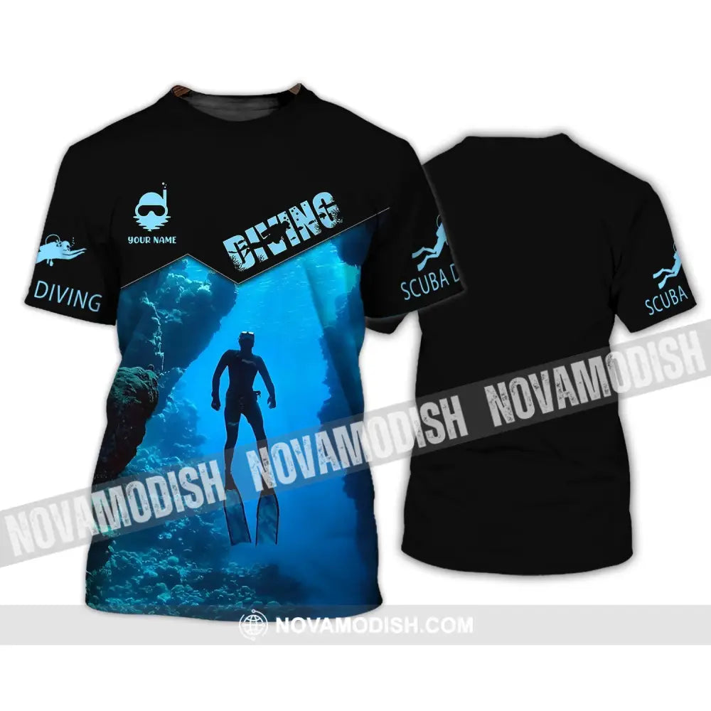 Unisex Shirt - Custom Name Diving T-Shirt - Personalized Scuba Diving Shirt - Scuba Dive Apparel T-Shirt / S T-shirt