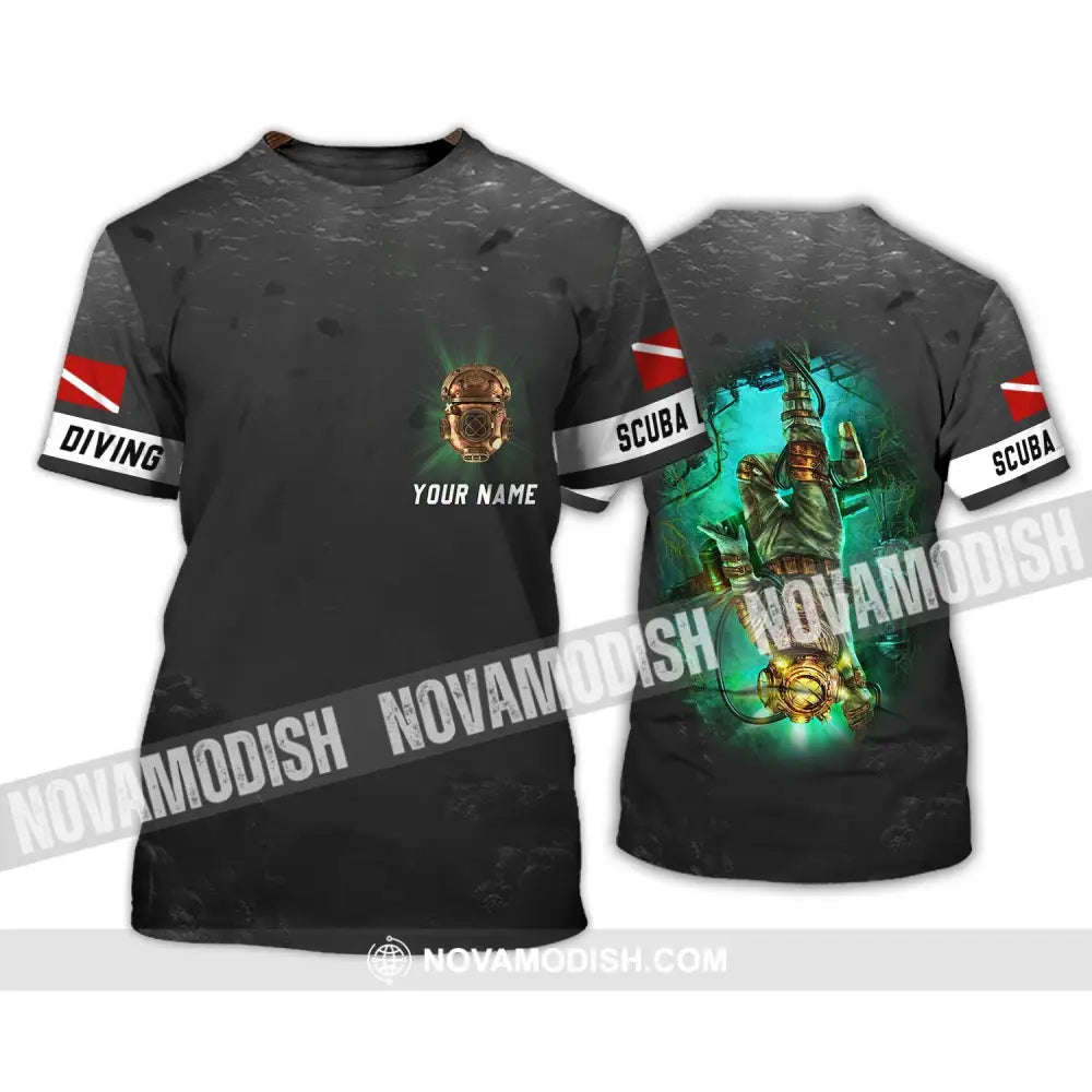 Unisex Shirt - Custom Name Diving T-Shirt - Personalized Scuba Diving Shirt - Scuba Dive Apparel T-Shirt / S T-shirt