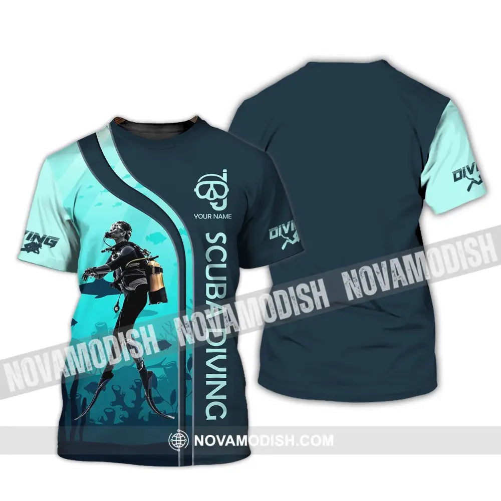 Unisex Shirt - Custom Name Diving T-Shirt - Personalized Scuba Diving Shirt - Dive Tee T-Shirt / S T-shirt