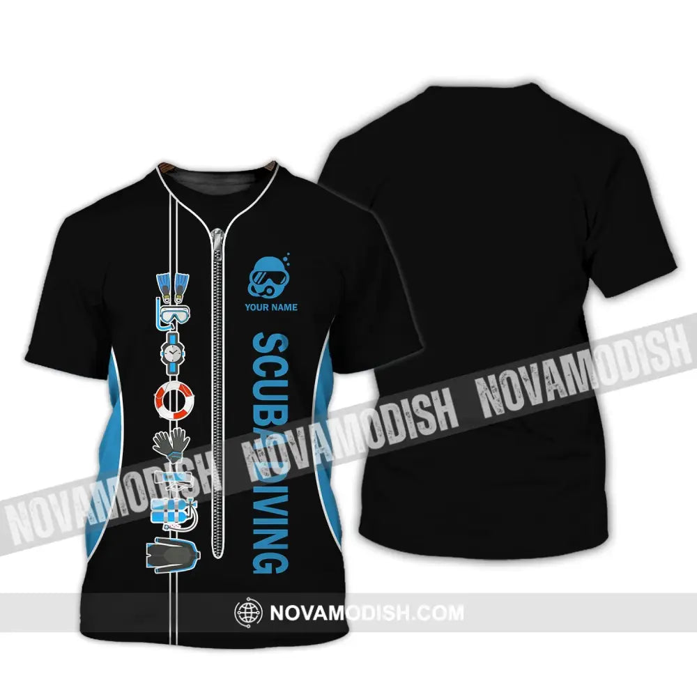 Unisex Shirt - Custom Name Diving T-Shirt - Personalized Shirt - Scuba Diver Gift T-Shirt / S T-shirt