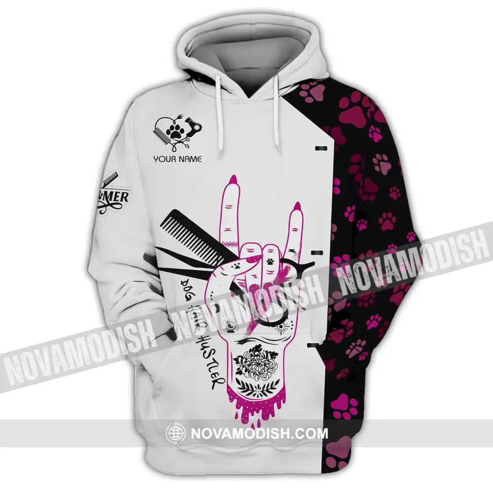 Unisex Shirt - Custom Name Shirt - Dog Hair Hustler Custom Shirt Hoodie / S T-shirt