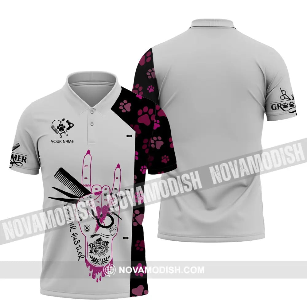 Unisex Shirt - Custom Name Shirt - Dog Hair Hustler Custom Shirt Polo Shirt / S T-shirt