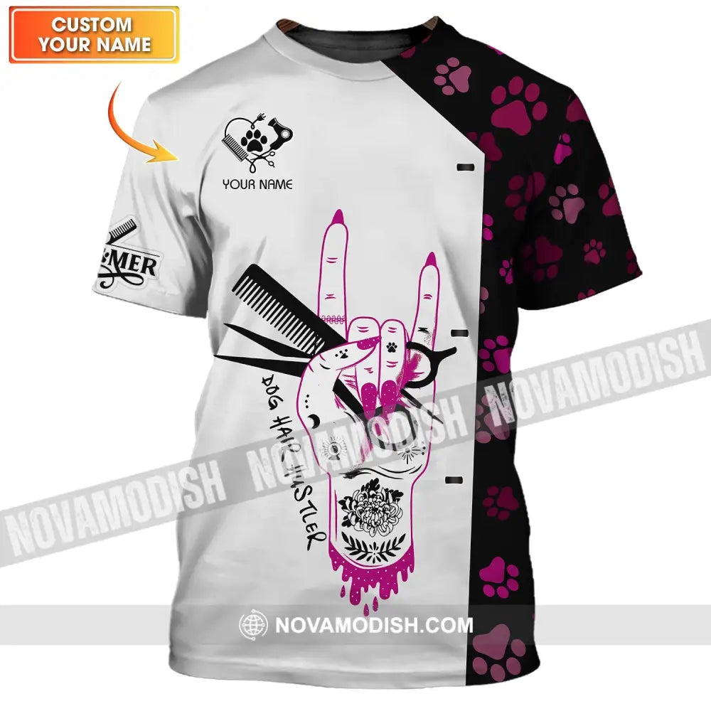 Unisex Shirt - Custom Name Shirt - Dog Hair Hustler Custom Shirt T-shirt