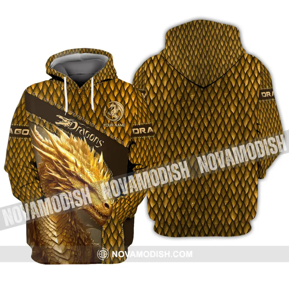 Unisex Shirt Custom Name Dragon T-Shirt 3D Lover Gift Hoodie / S