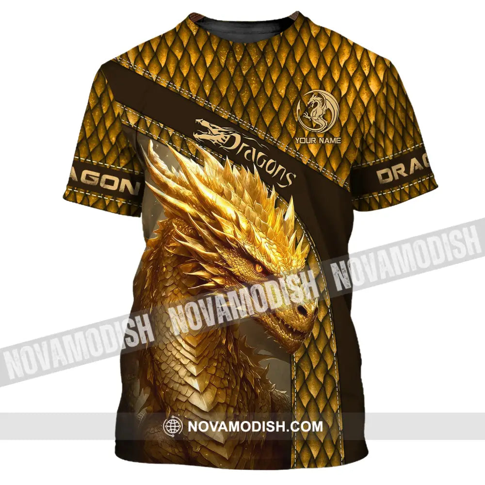 Unisex Shirt Custom Name Dragon T-Shirt 3D Lover Gift / S