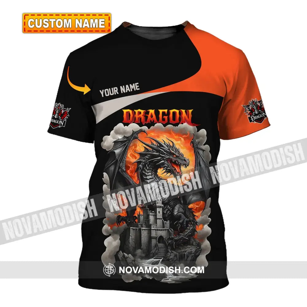 Unisex Shirt Custom Name Dragon T-Shirt Hoodie Long Sleeve T-Shirt