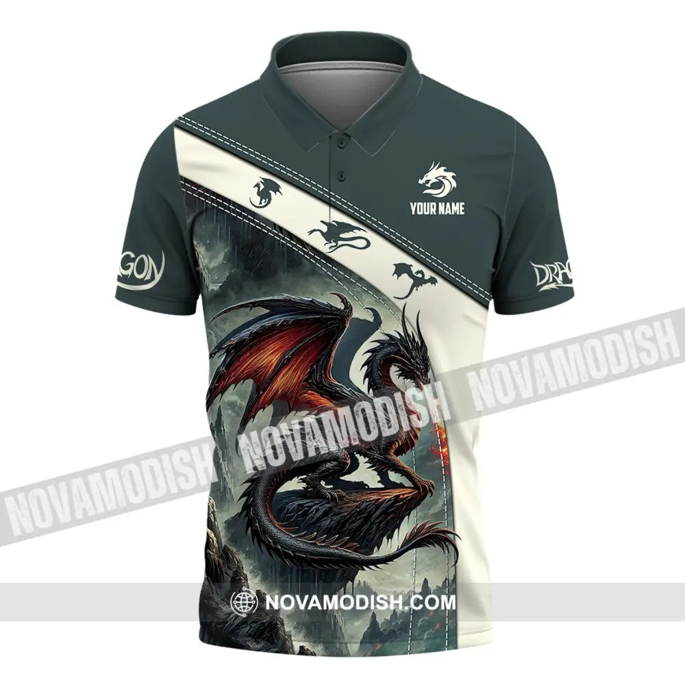 Unisex Shirt Custom Name Dragon T-Shirt Hoodie Long Sleeve Polo / S T-Shirt