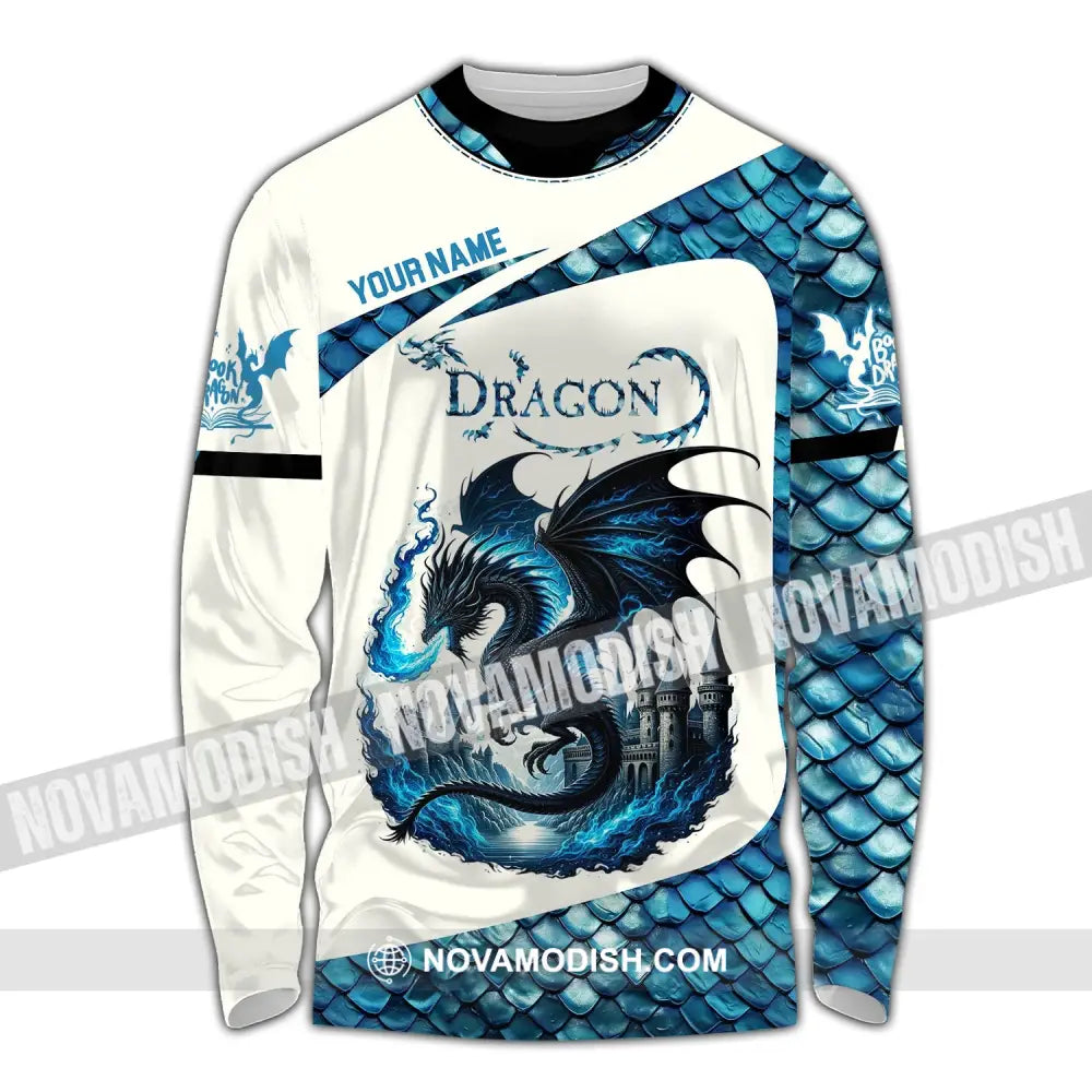 Unisex Shirt Custom Name Dragon T-Shirt Hoodie Long Sleeve / S T-Shirt