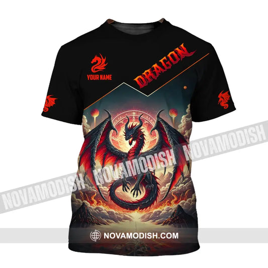 Unisex Shirt Custom Name Dragon T-Shirt Hoodie Long Sleeve / S T-Shirt