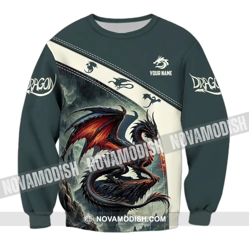 Unisex Shirt Custom Name Dragon T-Shirt Hoodie Long Sleeve / S T-Shirt