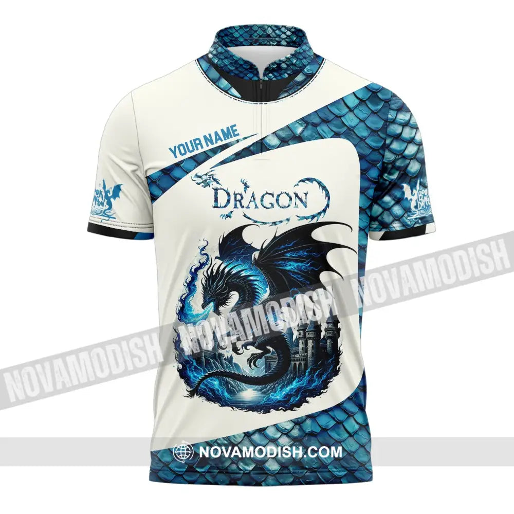 Unisex Shirt Custom Name Dragon T-Shirt Hoodie Long Sleeve Zipper Polo / S T-Shirt
