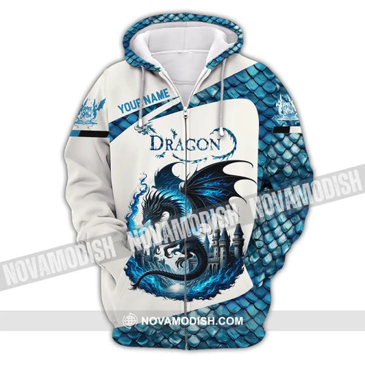 Unisex Shirt Custom Name Dragon T-Shirt Hoodie Long Sleeve Zipper / S T-Shirt