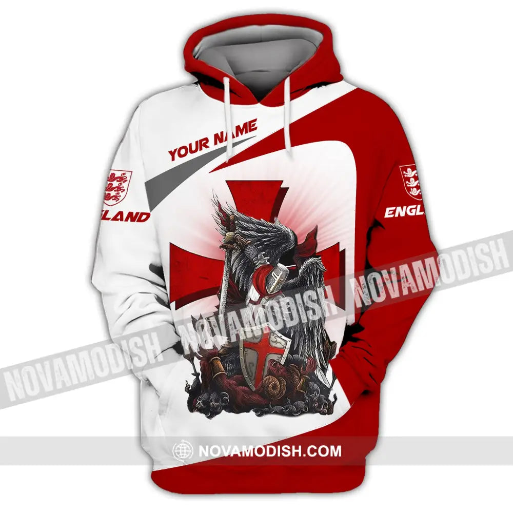 Unisex Shirt Custom Name England Knight English Hoodie Gift For / S T-Shirt