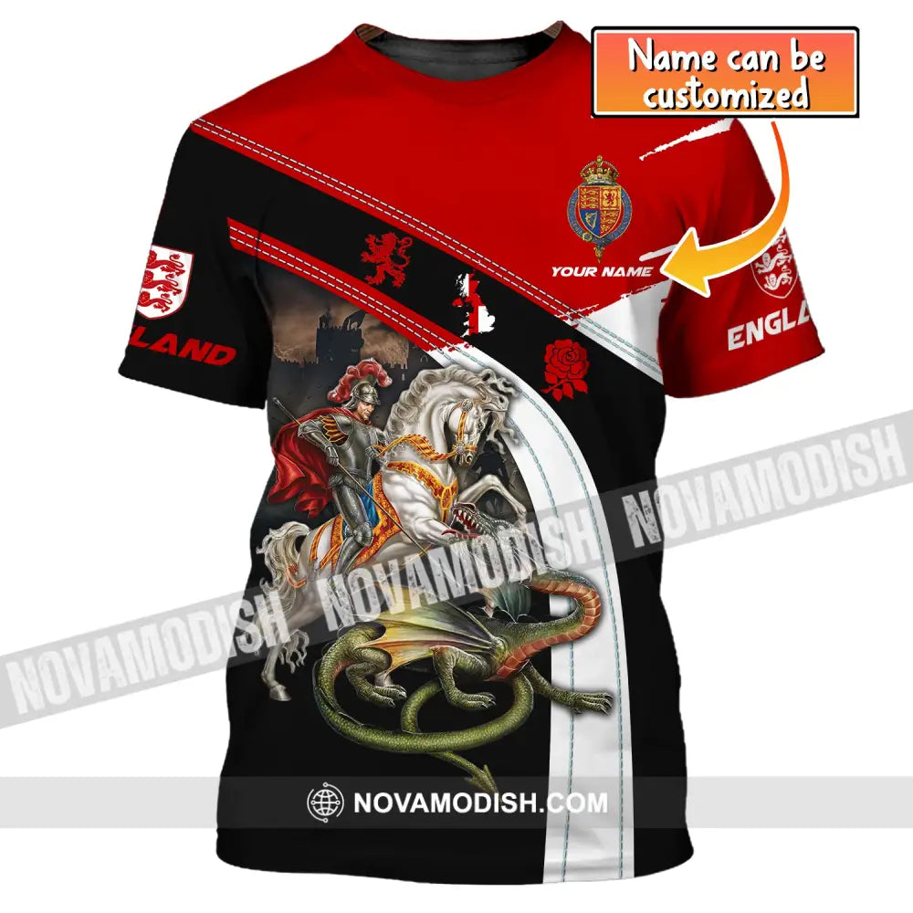 Unisex Shirt Custom Name England Knight English Hoodie Gift For T-Shirt