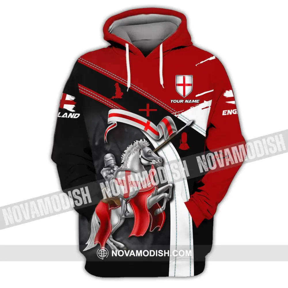 Unisex Shirt Custom Name England Knight English Hoodie / S T-Shirt