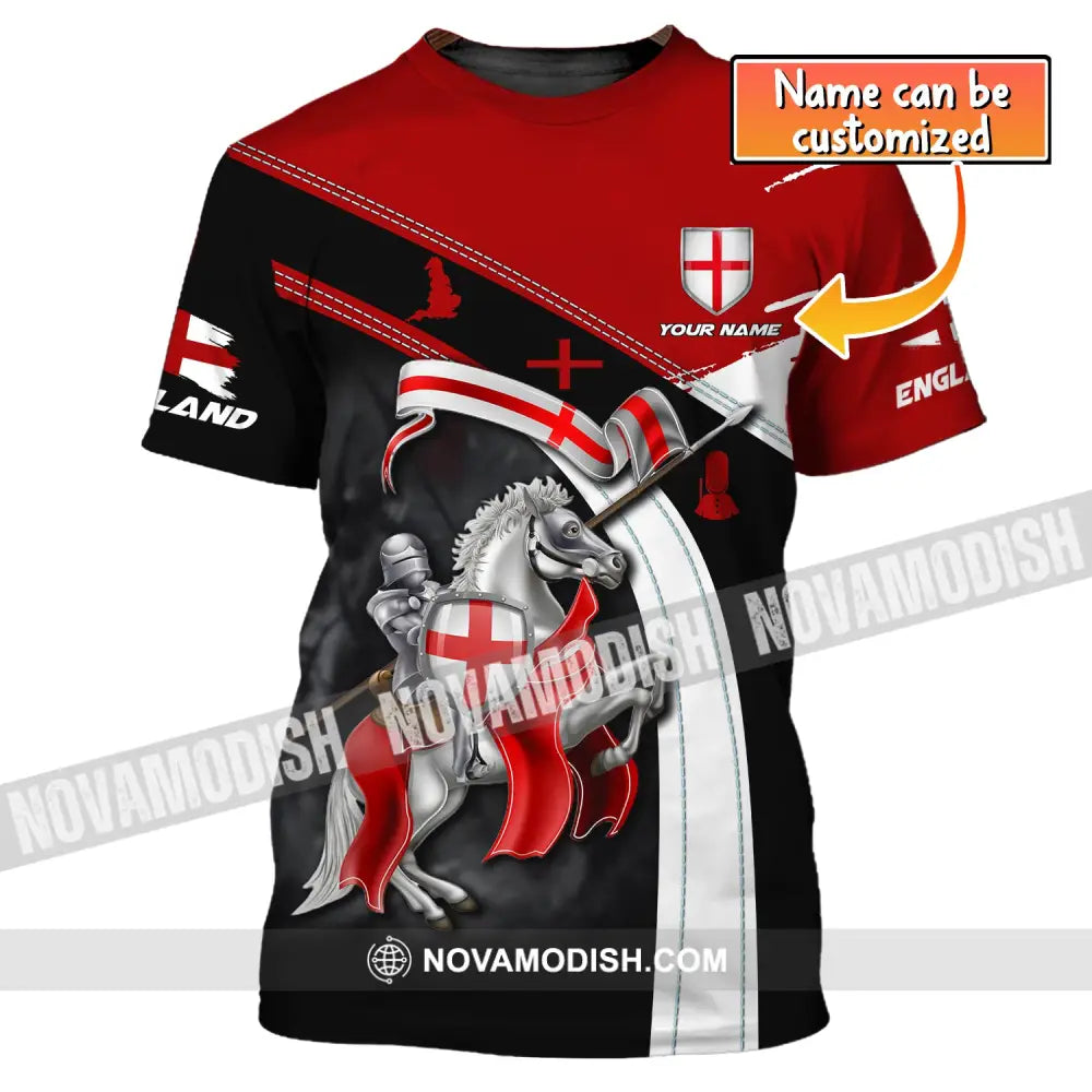 Unisex Shirt Custom Name England Knight English Hoodie T-Shirt