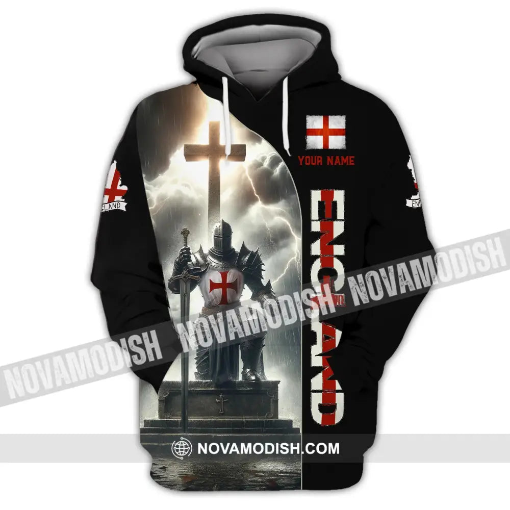 Unisex Shirt Custom Name England Polo Long Sleeve English Gift Hoodie / S T-Shirt