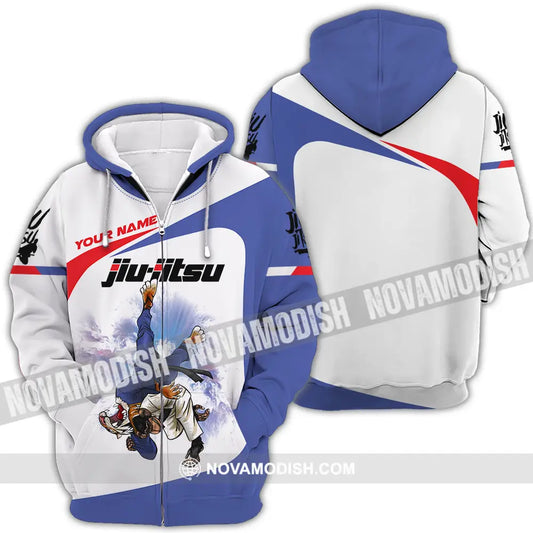 Unisex Shirt - Custom Name Fight Jiu Jitsu Shirt Zipper Hoodie / S T-shirt