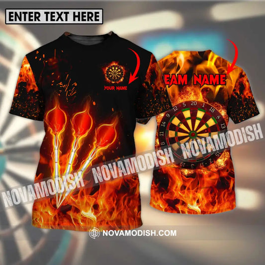Unisex Shirt - Custom Name Fire Darts Shirt T-shirt
