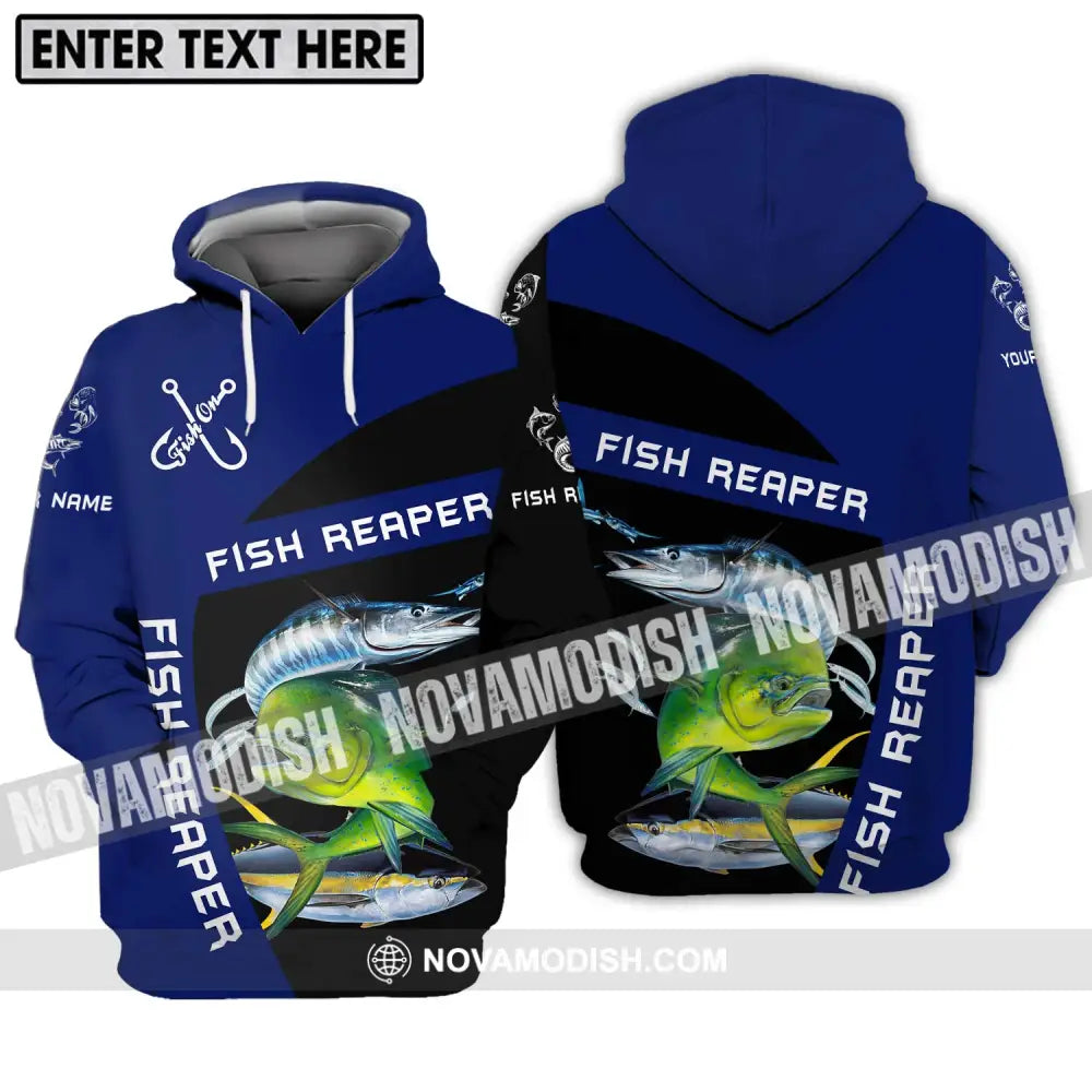 Unisex Shirt - Custom Name Fish Reaper Shirt Hoodie / S T-shirt