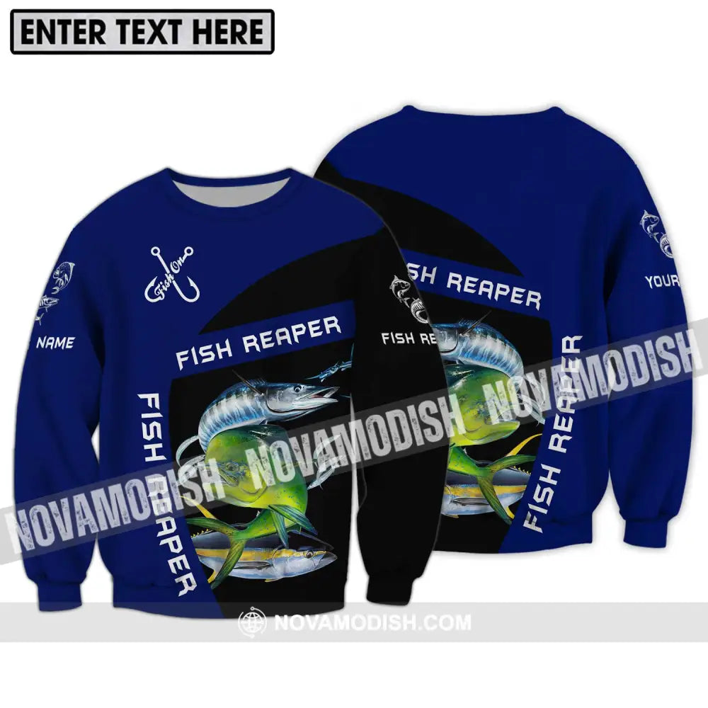 Unisex Shirt - Custom Name Fish Reaper Shirt Long Sleeve / S T-shirt
