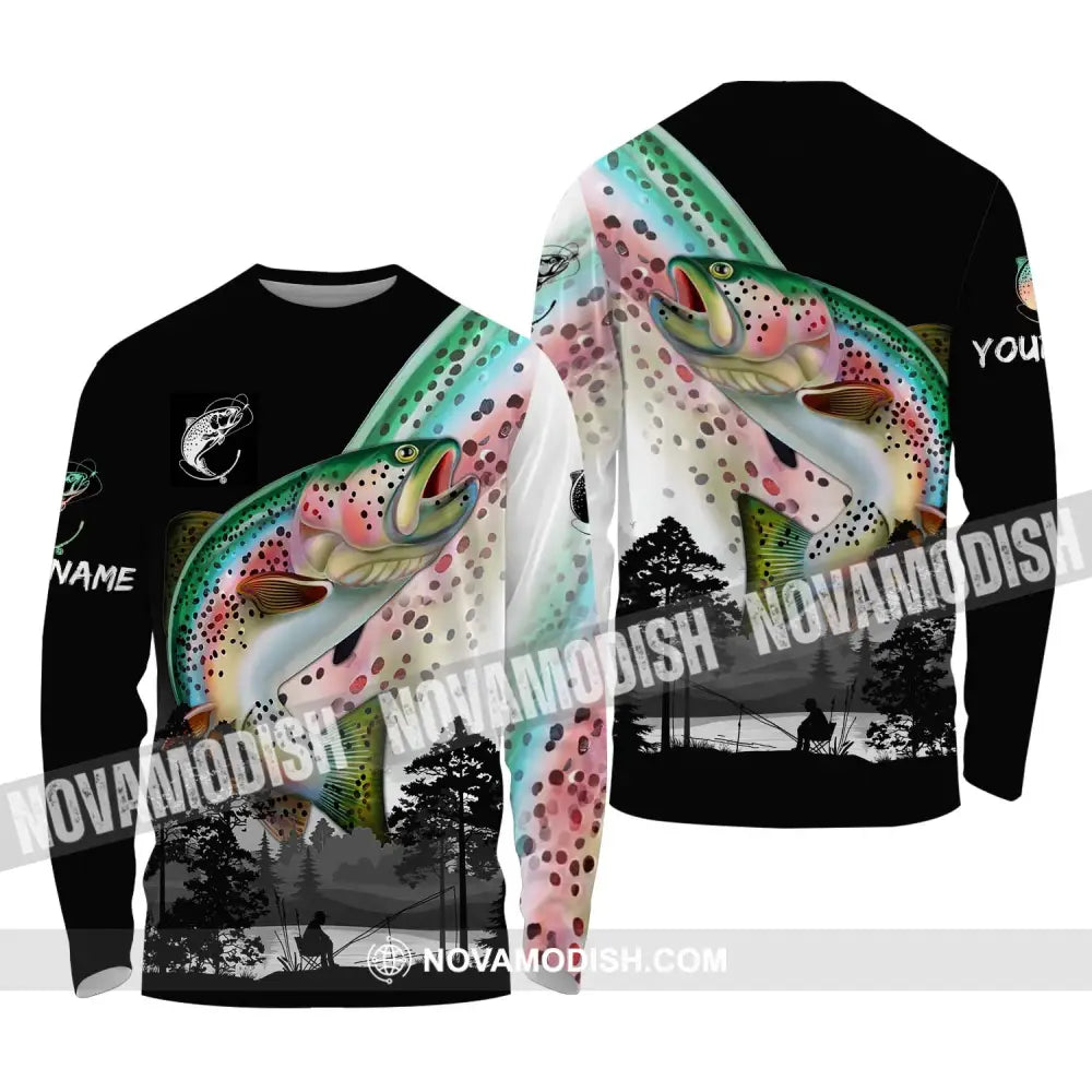 Unisex Shirt - Custom Name Fishing Lover Shirt Fishing By The Lake Long Sleeve Shirt / S T-shirt