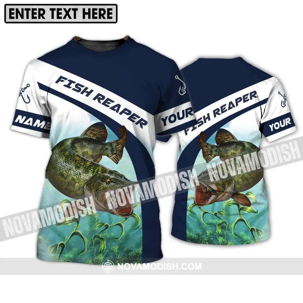 Unisex Shirt - Custom Name Fishing Lover Shirt Fish Reaper T-Shirt / S T-shirt