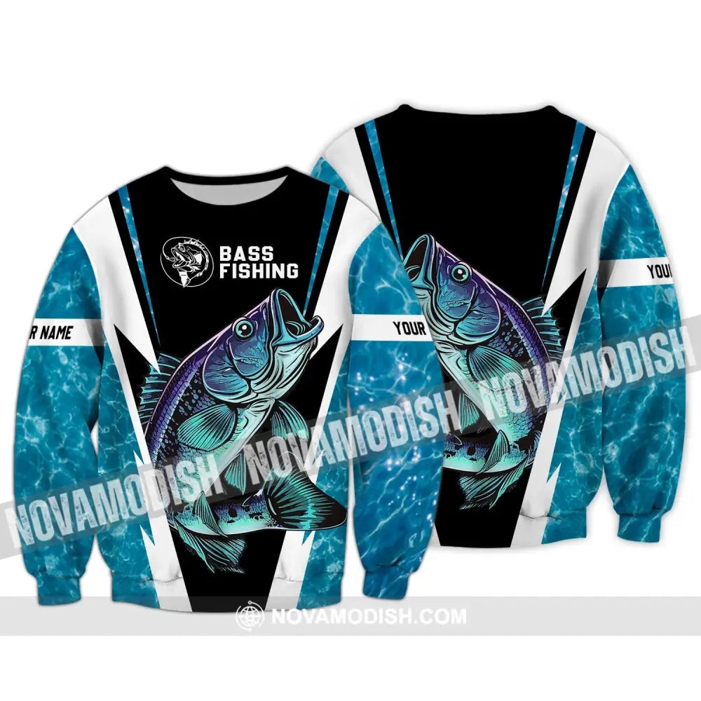Unisex Shirt - Custom Name Shirt For Bass Fishing Lover Long Sleeve / S T-shirt