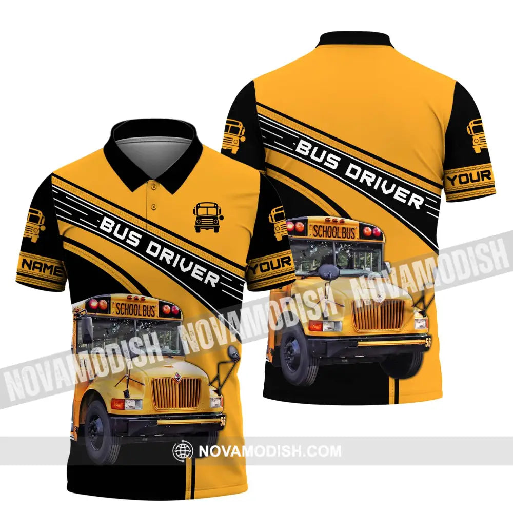 Unisex Shirt - Custom Name Shirt For Bus Driver Polo Shirt / S T-shirt