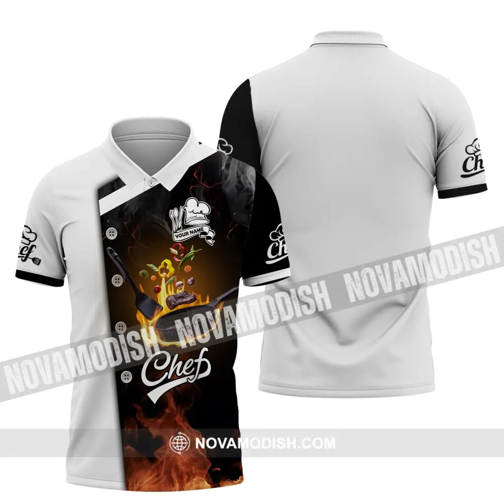 Unisex Shirt Custom Name For Chef T-Shirt Apparel Polo / S T-Shirt