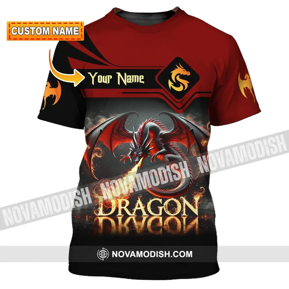 Unisex Shirt Custom Name For Dragon Lover T-Shirt Hoodie Long Sleeve T-Shirt