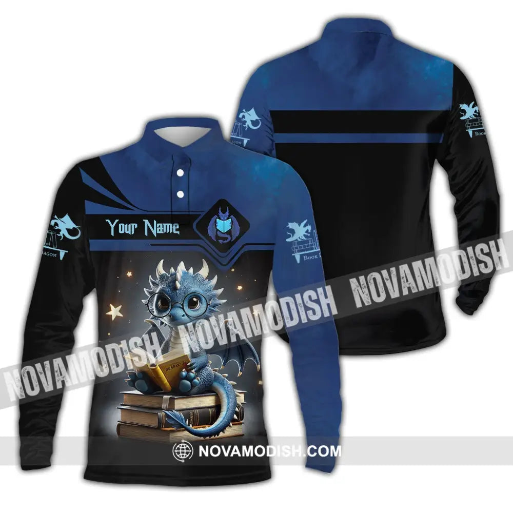 Unisex Shirt Custom Name For Dragon Lover T-Shirt Hoodie Long Sleeve Polo / S T-Shirt