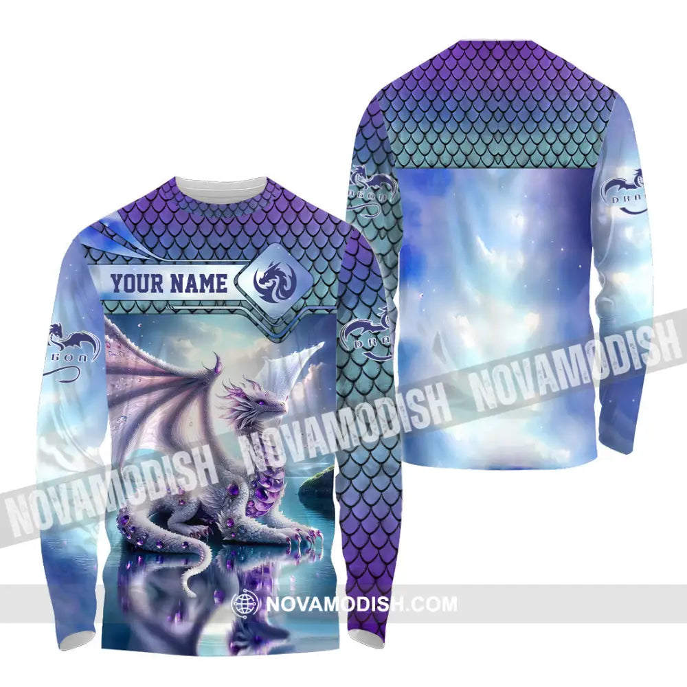 Unisex Shirt Custom Name For Dragon Lover T-Shirt Hoodie Long Sleeve / S T-Shirt