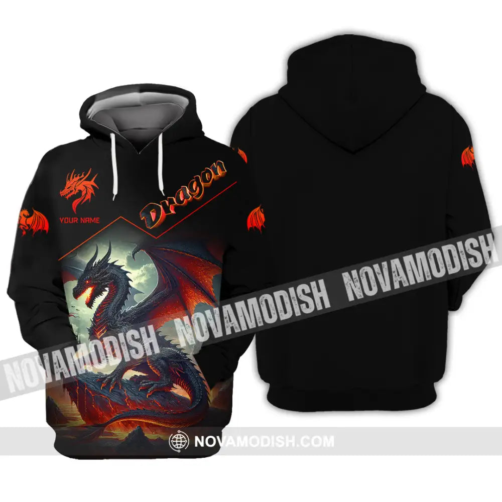 Unisex Shirt Custom Name For Dragon Lover T-Shirt Hoodie Long Sleeve / S T-Shirt