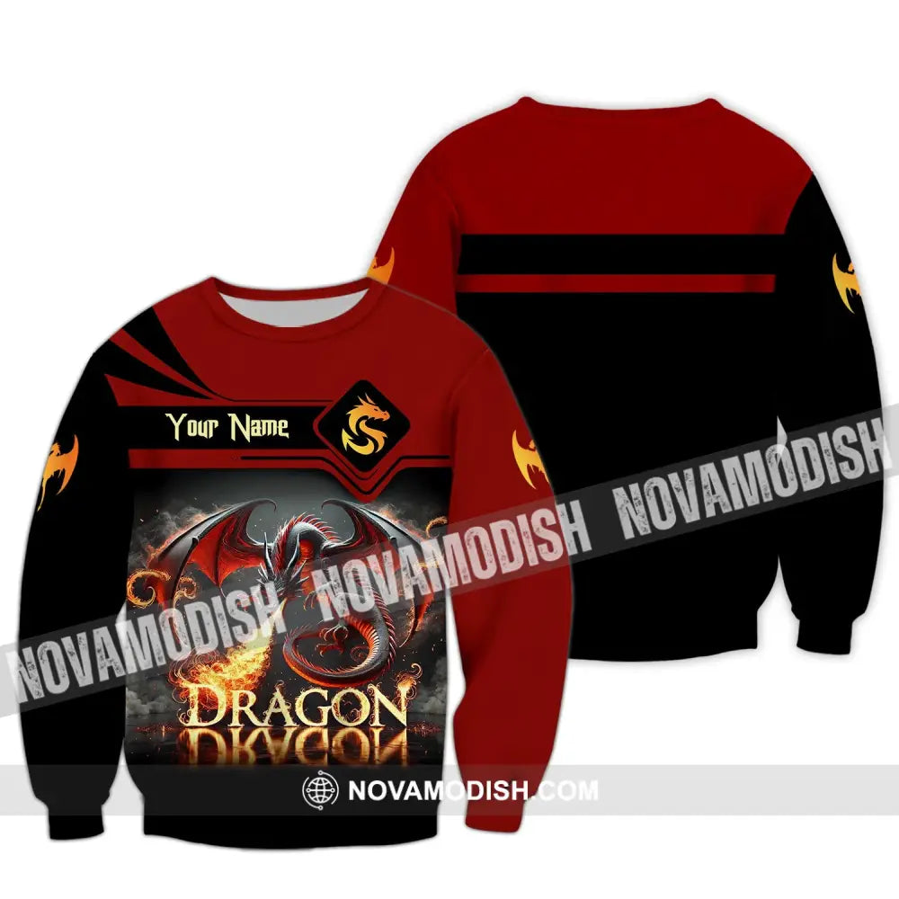 Unisex Shirt Custom Name For Dragon Lover T-Shirt Hoodie Long Sleeve / S T-Shirt