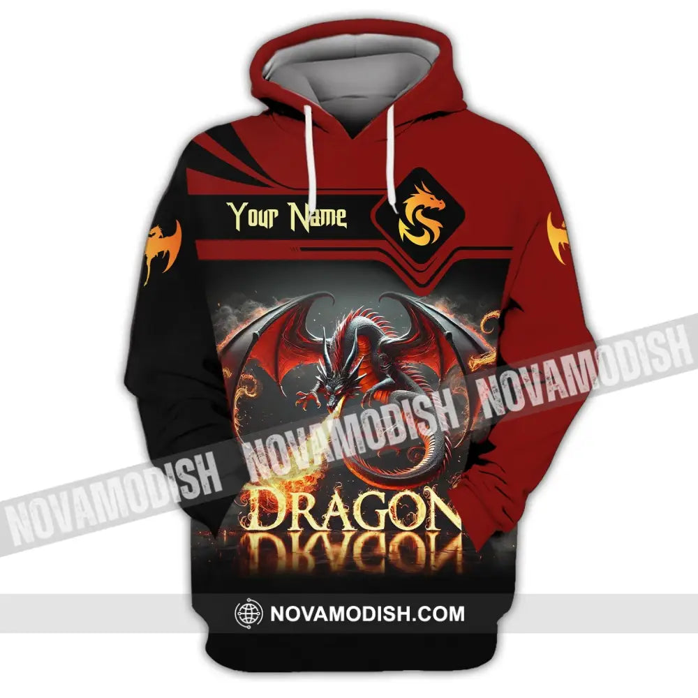 Unisex Shirt Custom Name For Dragon Lover T-Shirt Hoodie Long Sleeve / S T-Shirt