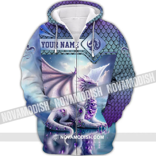 Unisex Shirt Custom Name For Dragon Lover T-Shirt Hoodie Long Sleeve Zipper / S T-Shirt