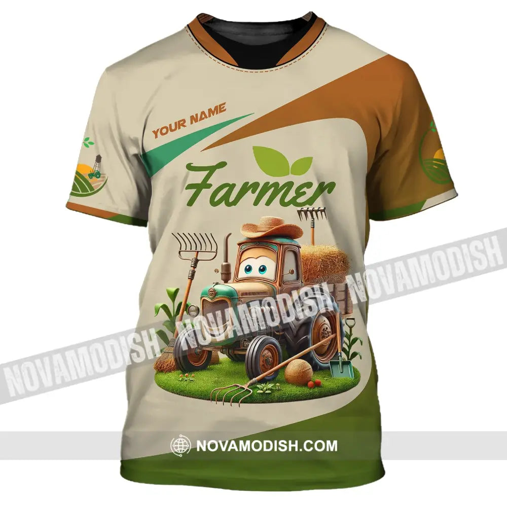Unisex Shirt Custom Name For Farmer T-Shirt Hoodie Long Sleeve / S T-Shirt