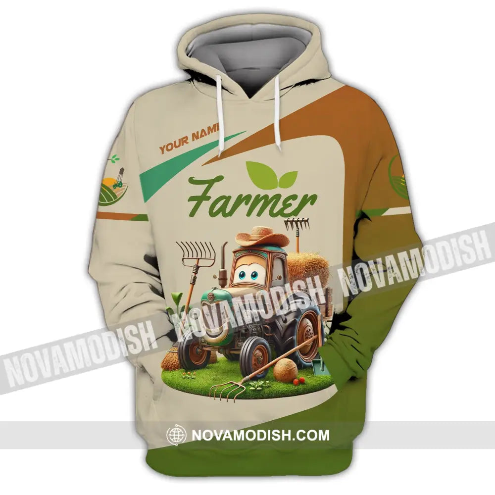 Unisex Shirt Custom Name For Farmer T-Shirt Hoodie Long Sleeve / S T-Shirt
