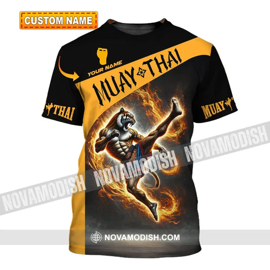 Unisex Shirt Custom Name For Muay Thai Lover T-Shirt Hoodie Long Sleeve T-Shirt