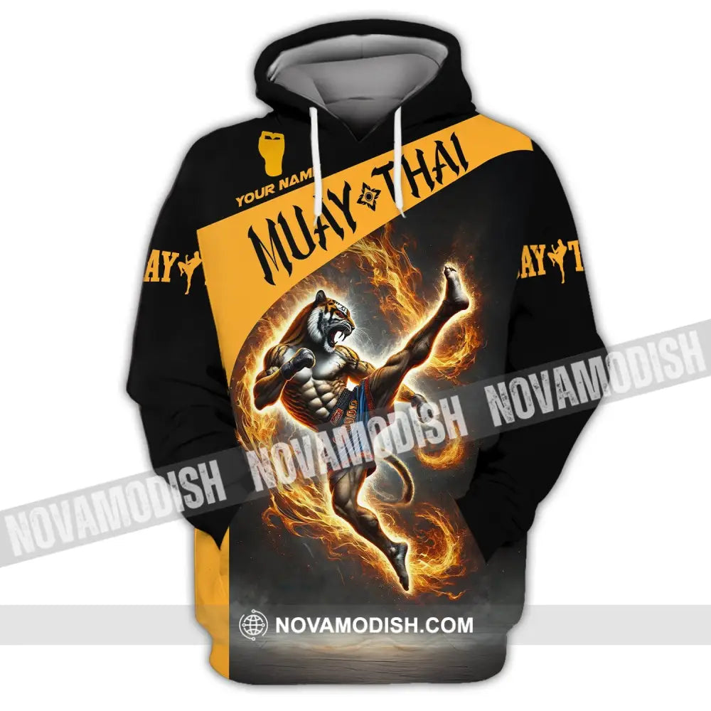 Unisex Shirt Custom Name For Muay Thai Lover T-Shirt Hoodie Long Sleeve / S T-Shirt
