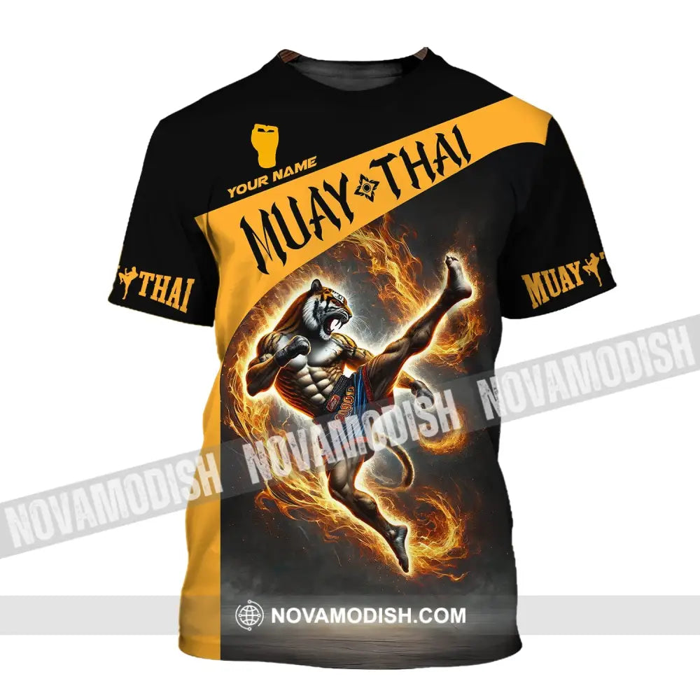 Unisex Shirt Custom Name For Muay Thai Lover T-Shirt Hoodie Long Sleeve / S T-Shirt