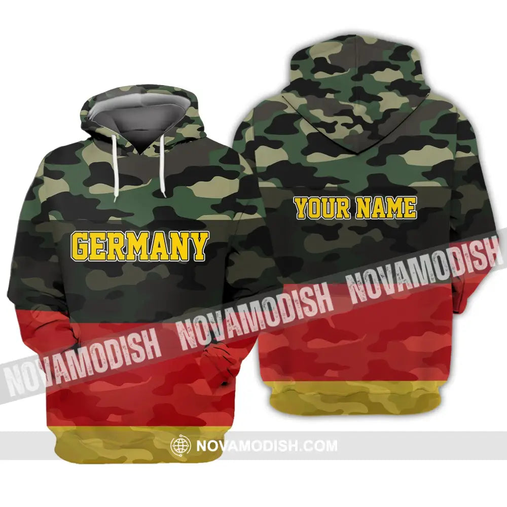 Unisex Shirt - Custom Name Shirt - Germany All Over 3D Name Shirt Hoodie / S T-shirt