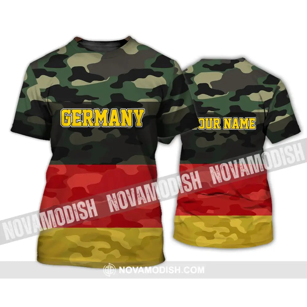 Unisex Shirt - Custom Name Shirt - Germany All Over 3D Name Shirt T-Shirt / S T-shirt