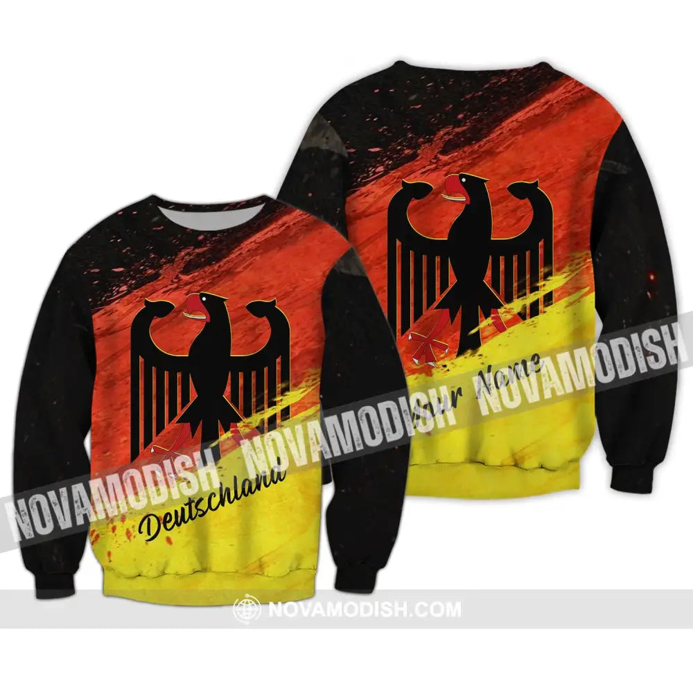 Unisex Shirt - Custom Name Shirt - Germany Bundesrepublik Deutschland Shirt Long Sleeve / S T-shirt