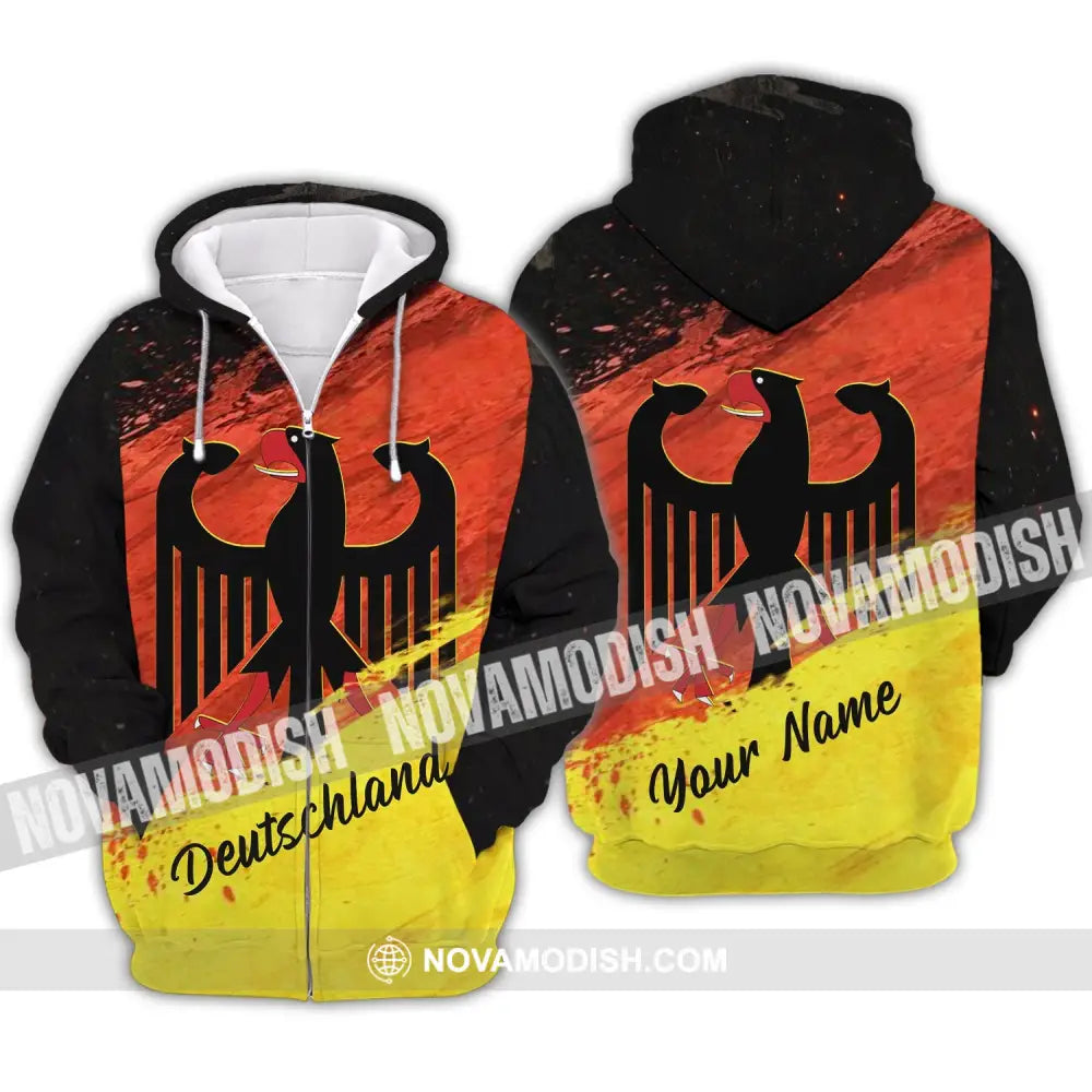 Unisex Shirt - Custom Name Shirt - Germany Bundesrepublik Deutschland Shirt Zipper Hoodie / S T-shirt