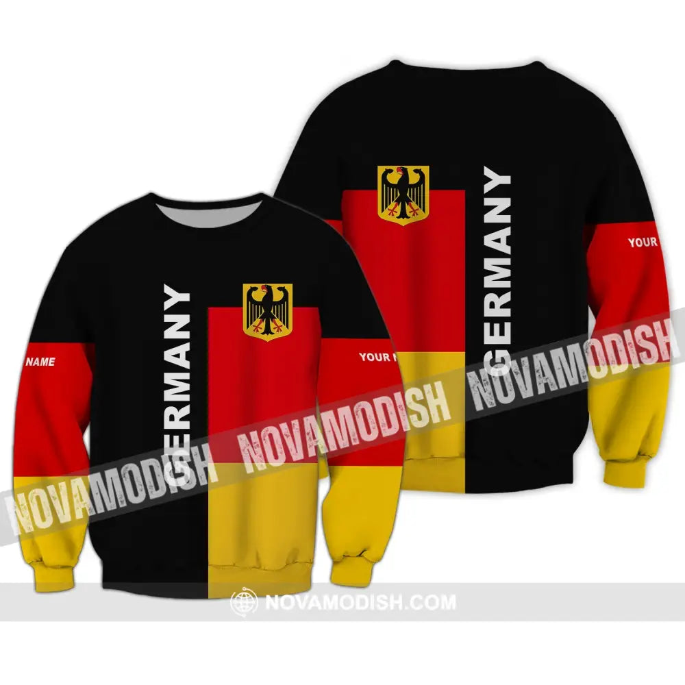 Unisex Shirt - Custom Name Shirt - Germany Flag Shirt Long Sleeve / S T-shirt