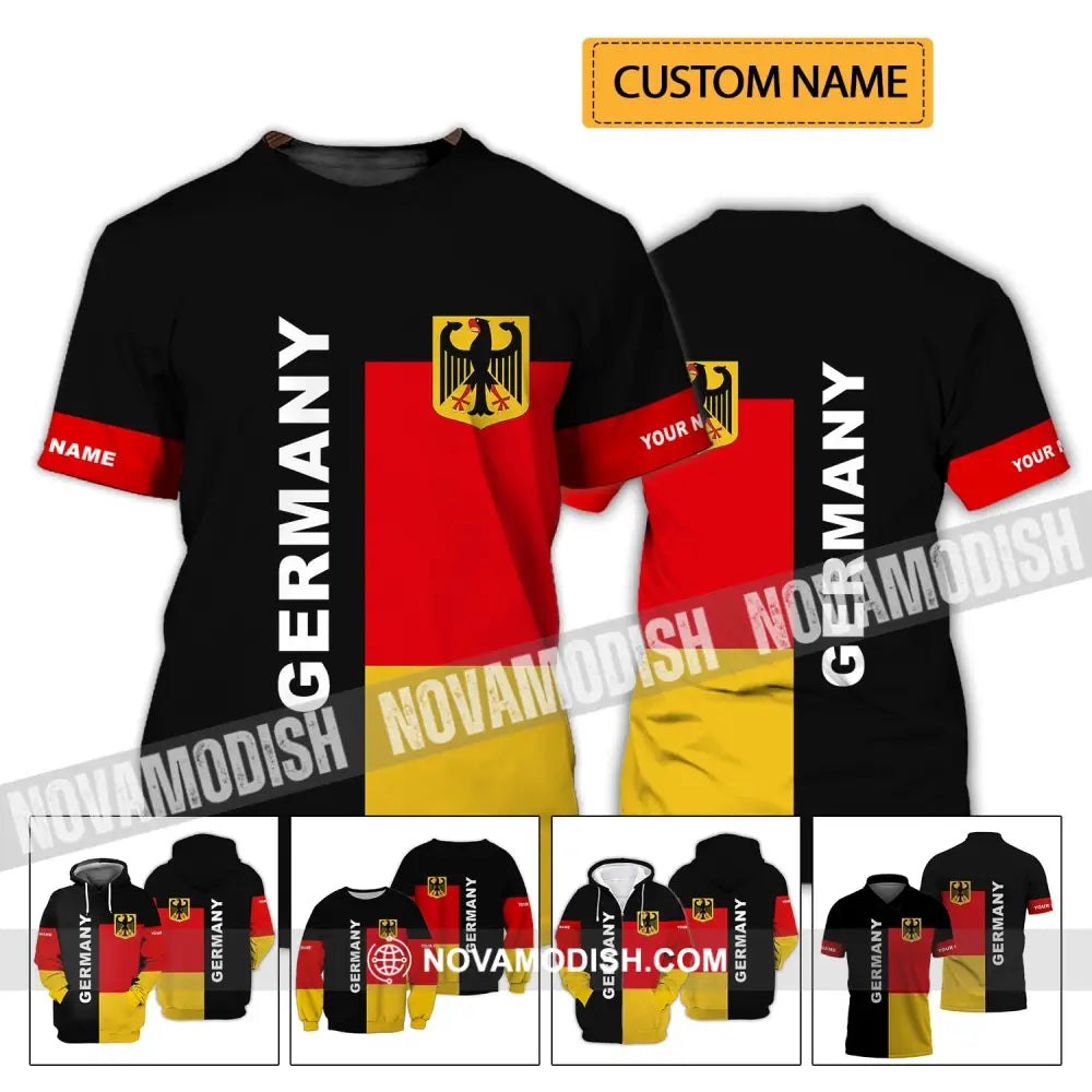 Unisex Shirt - Custom Name Shirt - Germany Flag Shirt T-shirt