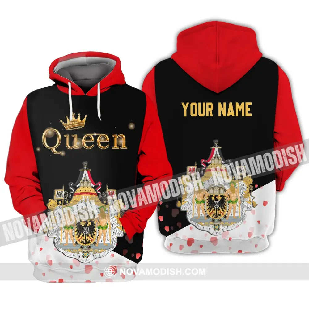 Unisex Shirt - Custom Name Shirt - Germany Queen Valentine Shirt Hoodie / S T-shirt