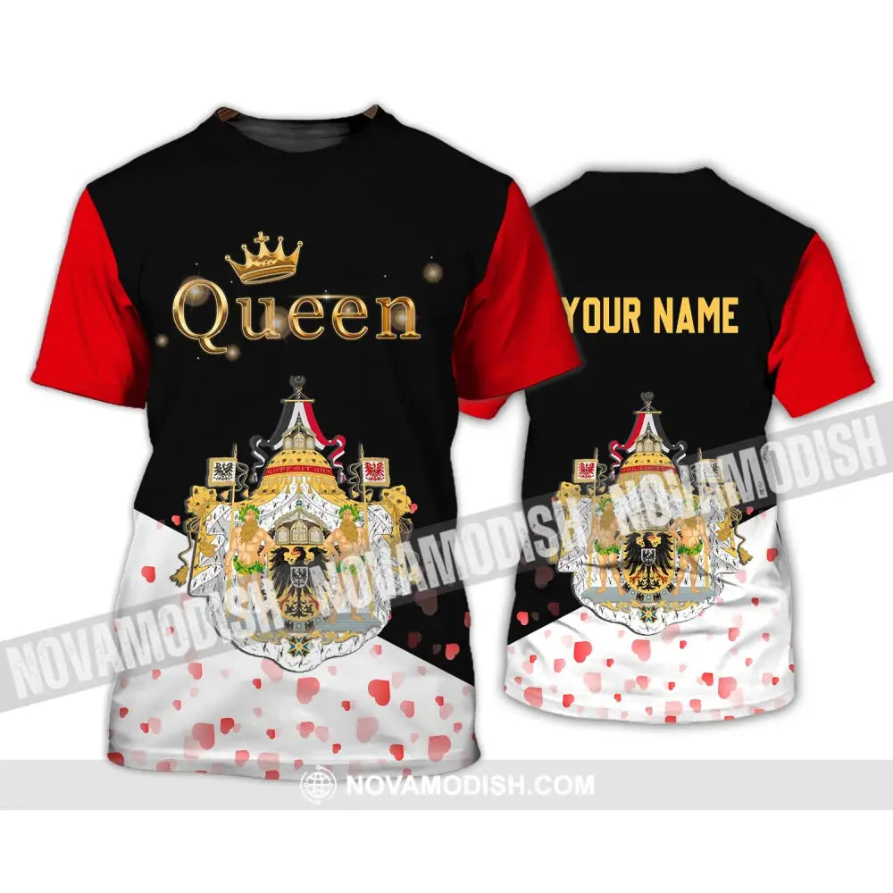 Unisex Shirt - Custom Name Shirt - Germany Queen Valentine Shirt T-Shirt / S T-shirt